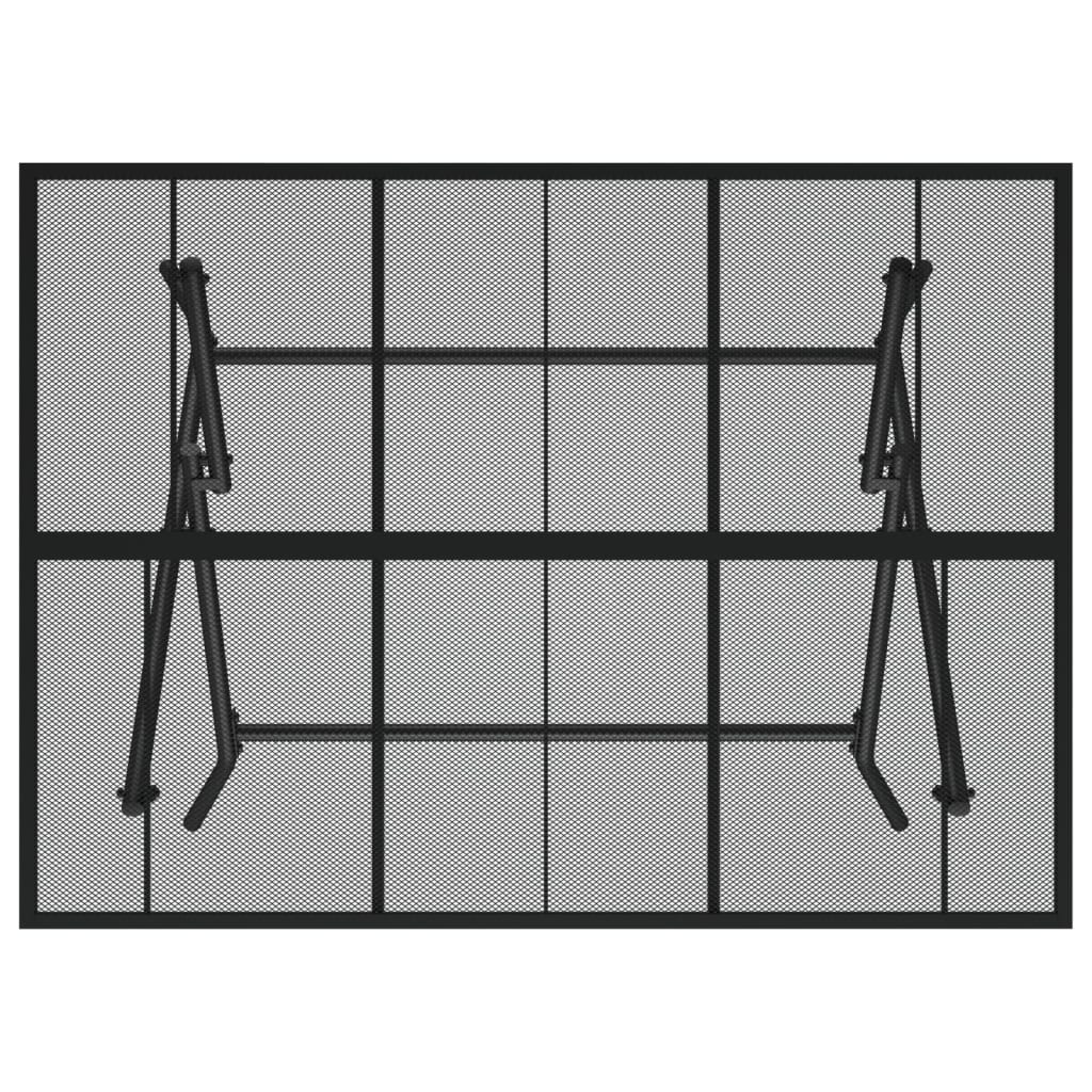 Sammenleggbart hagebord antrasitt 110x80x72 cm stål netting