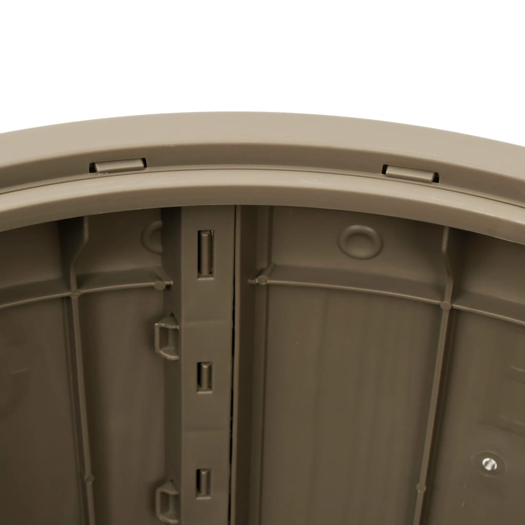 Hageoppbevaringsboks 3-i-1 lysebrun polypropylen