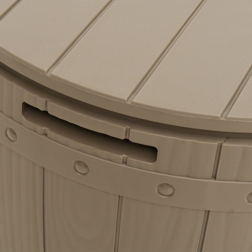 Hageoppbevaringsboks 3-i-1 lysebrun polypropylen