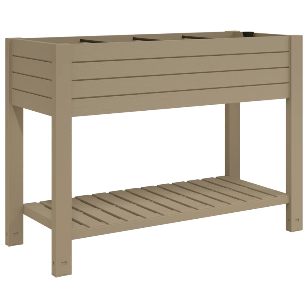 Høybed lysebrun 110x45x79 cm polypropylen