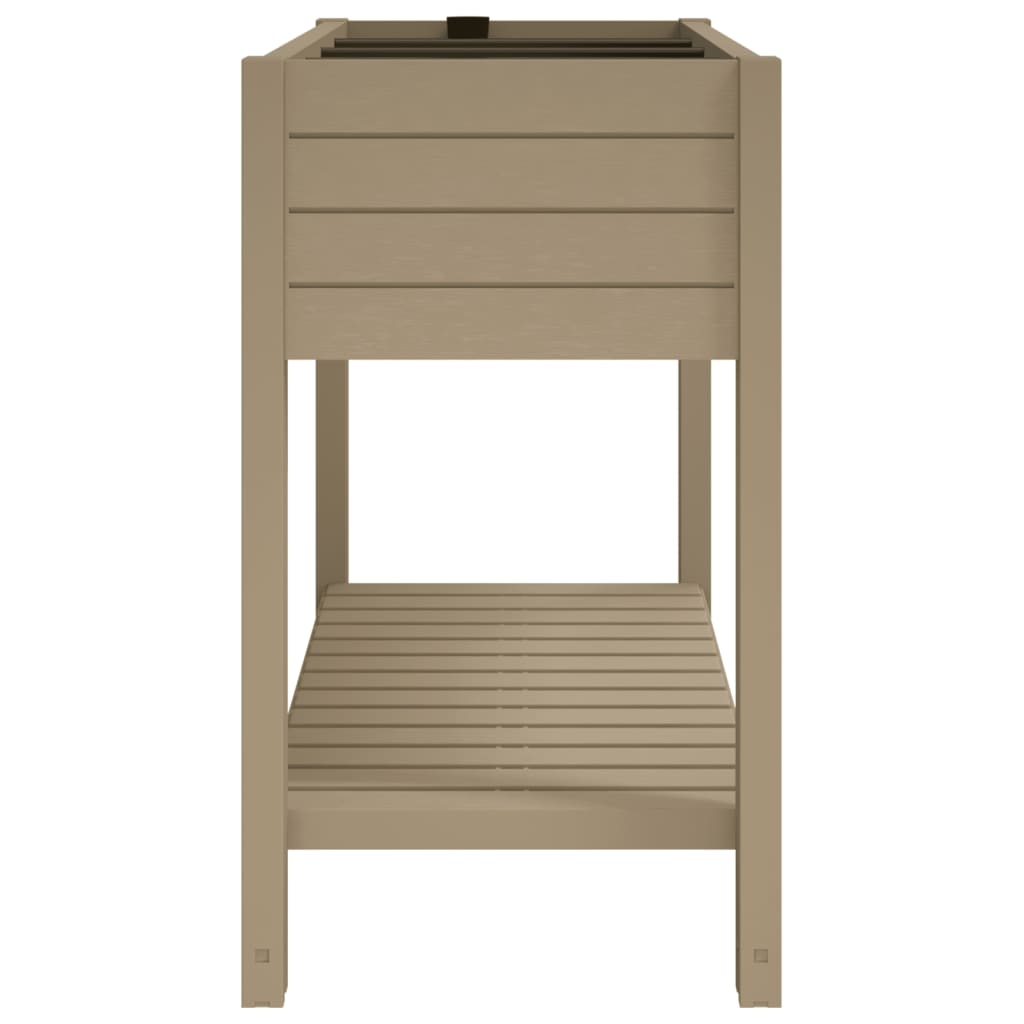 Høybed lysebrun 110x45x79 cm polypropylen