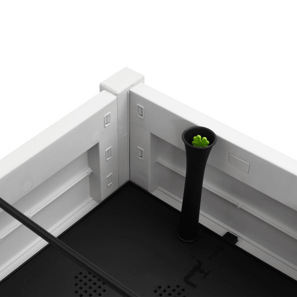 Høybed hvit 110x45x79 cm polypropylen