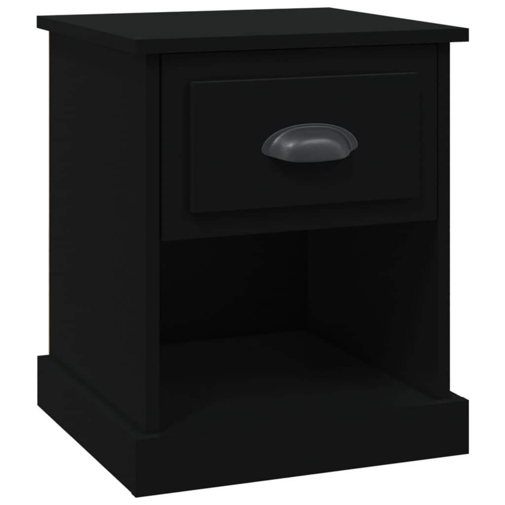 Nattbord svart 39x39x47,5 cm konstruert tre