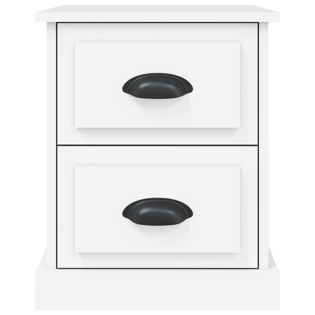 Nattbord 2 stk hvit 39x39x47,5 cm konstruert tre