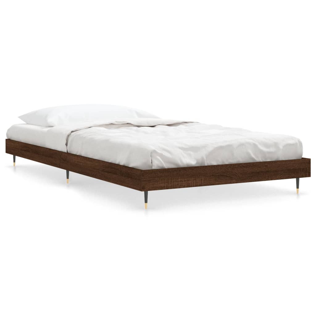 Sengeramme brun eik 90x200 cm konstruert tre