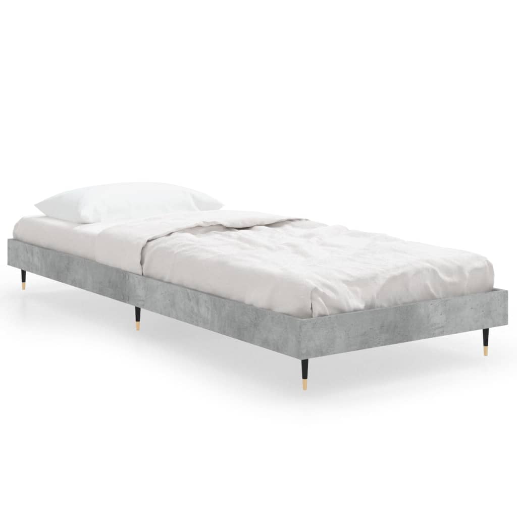 Sengeramme betonggrå 75x190 cm konstruert tre