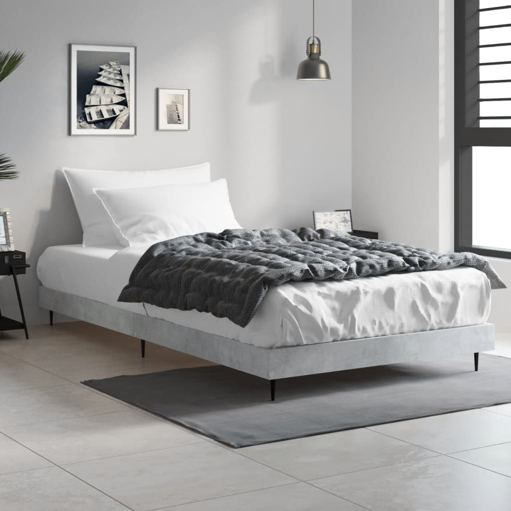 Sengeramme betonggrå 90x190 cm konstruert tre