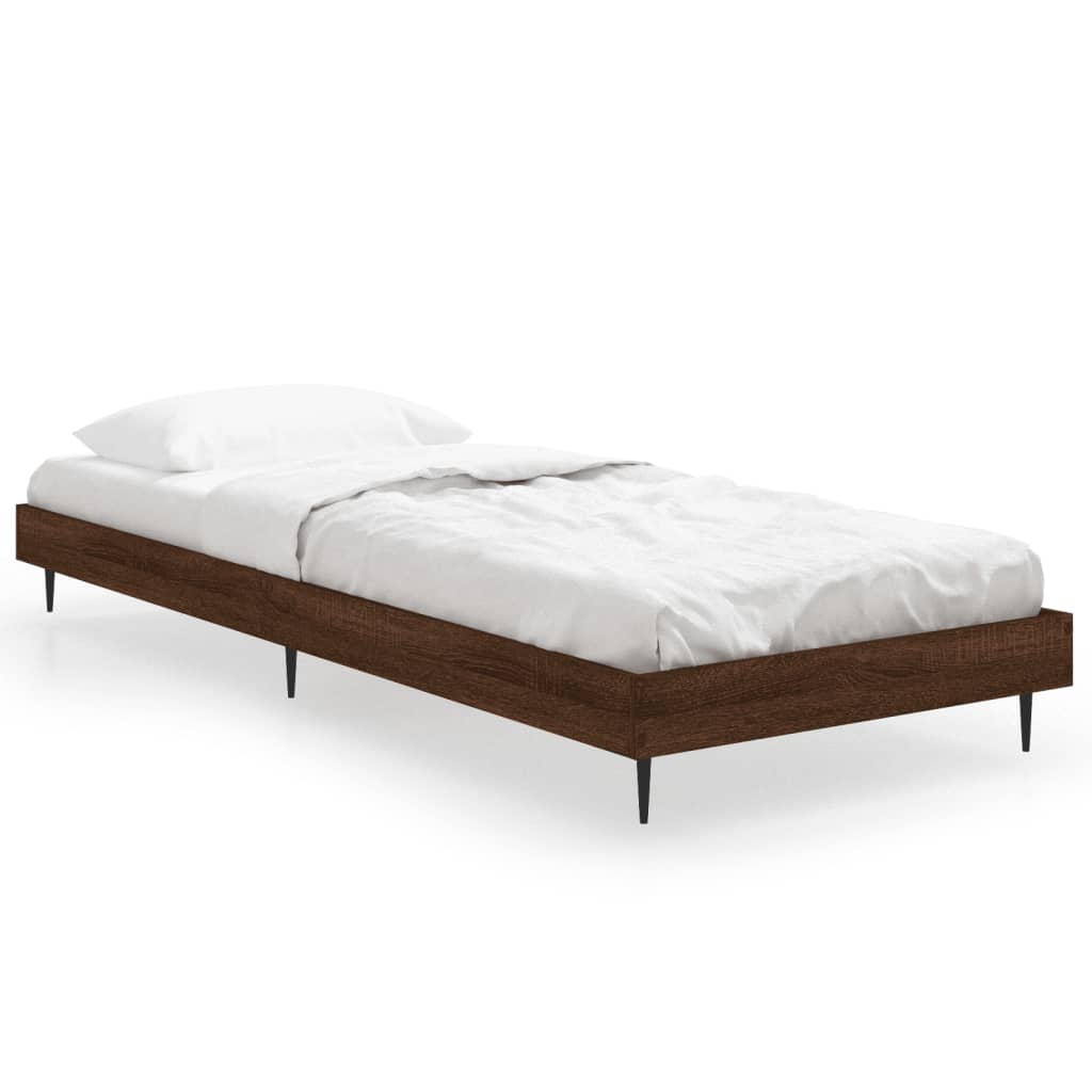 Sengeramme brun eik 75x190 cm konstruert tre