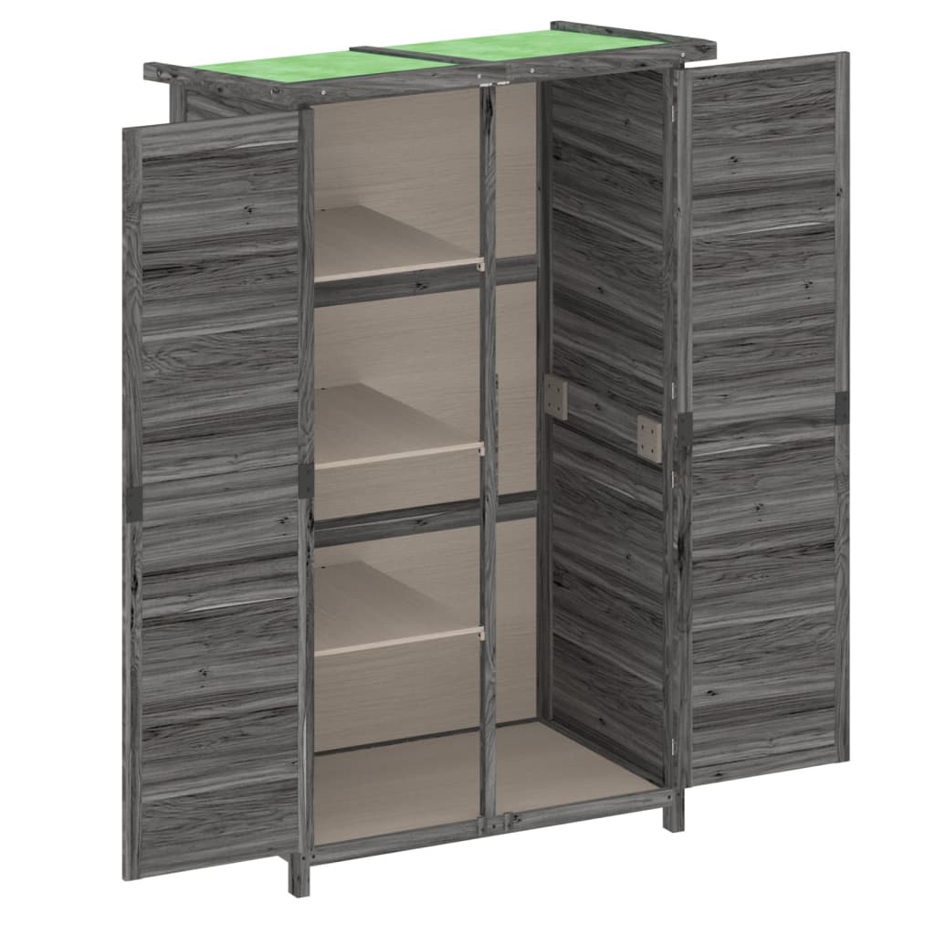 Hageredskapsbod grå 83x57x140 cm heltre furu