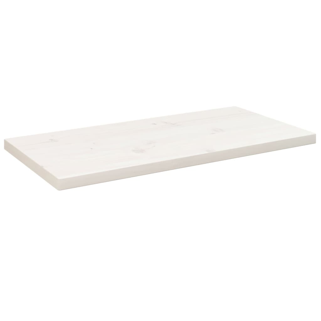 Bordplate hvit 80x40x2,5 cm heltre furu rektangulær