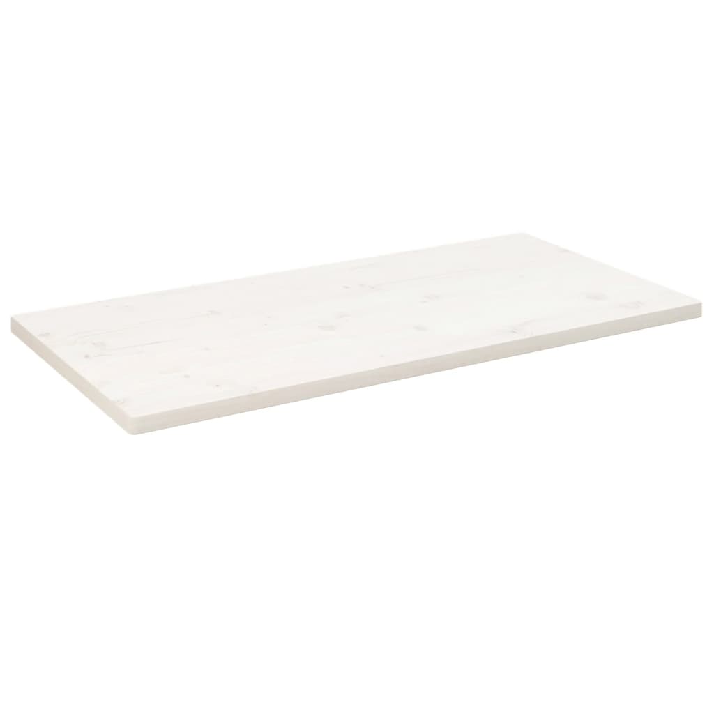 Bordplate hvit 110x55x2,5 cm heltre furu rektangulær