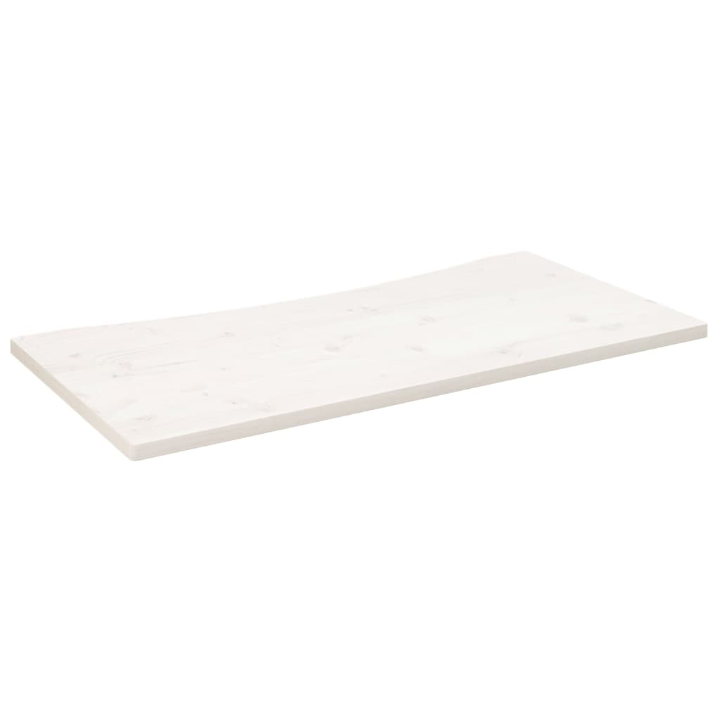 Bordplate hvit 100x60x2,5 cm heltre furu