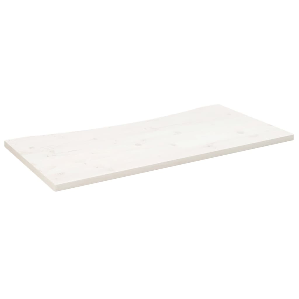 Bordplate hvit 110x60x2,5 cm heltre furu