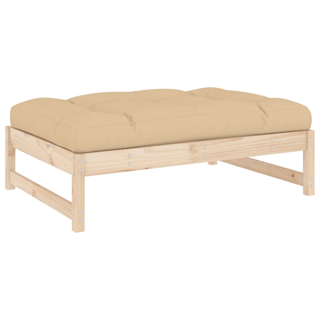 Hagefotskammel 120x80 cm heltre furu