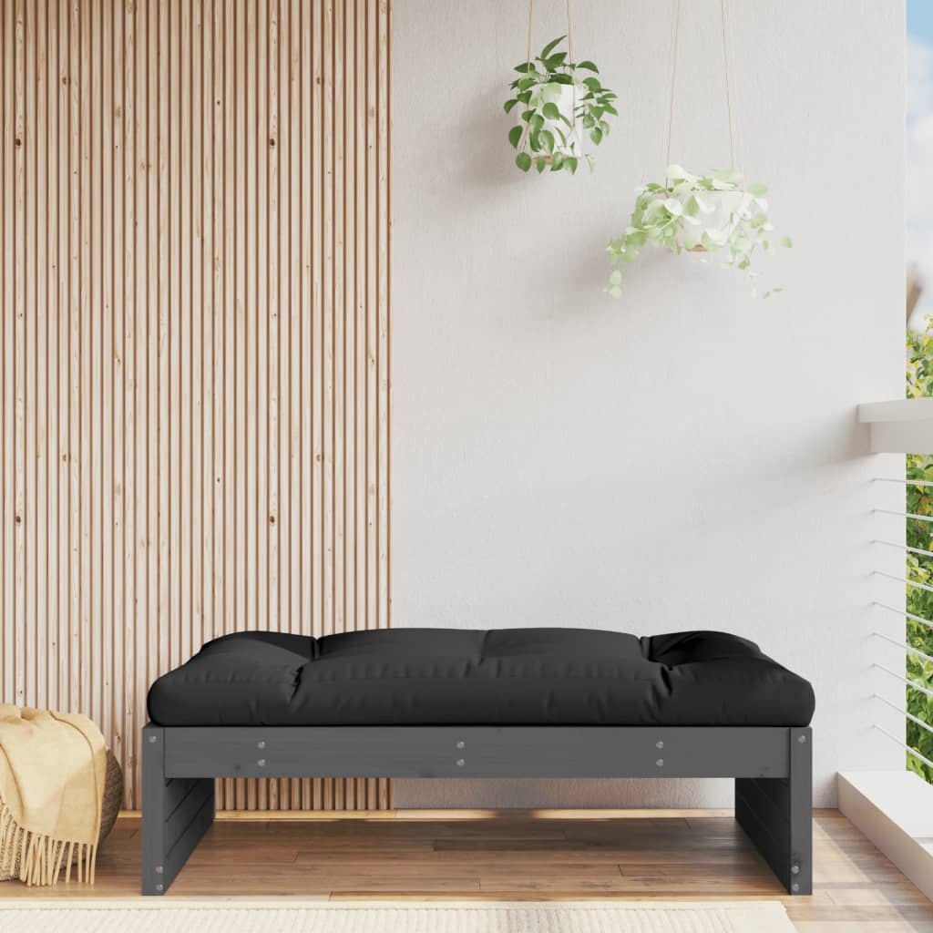 Hagefotskammel grå 120x80 cm heltre furu