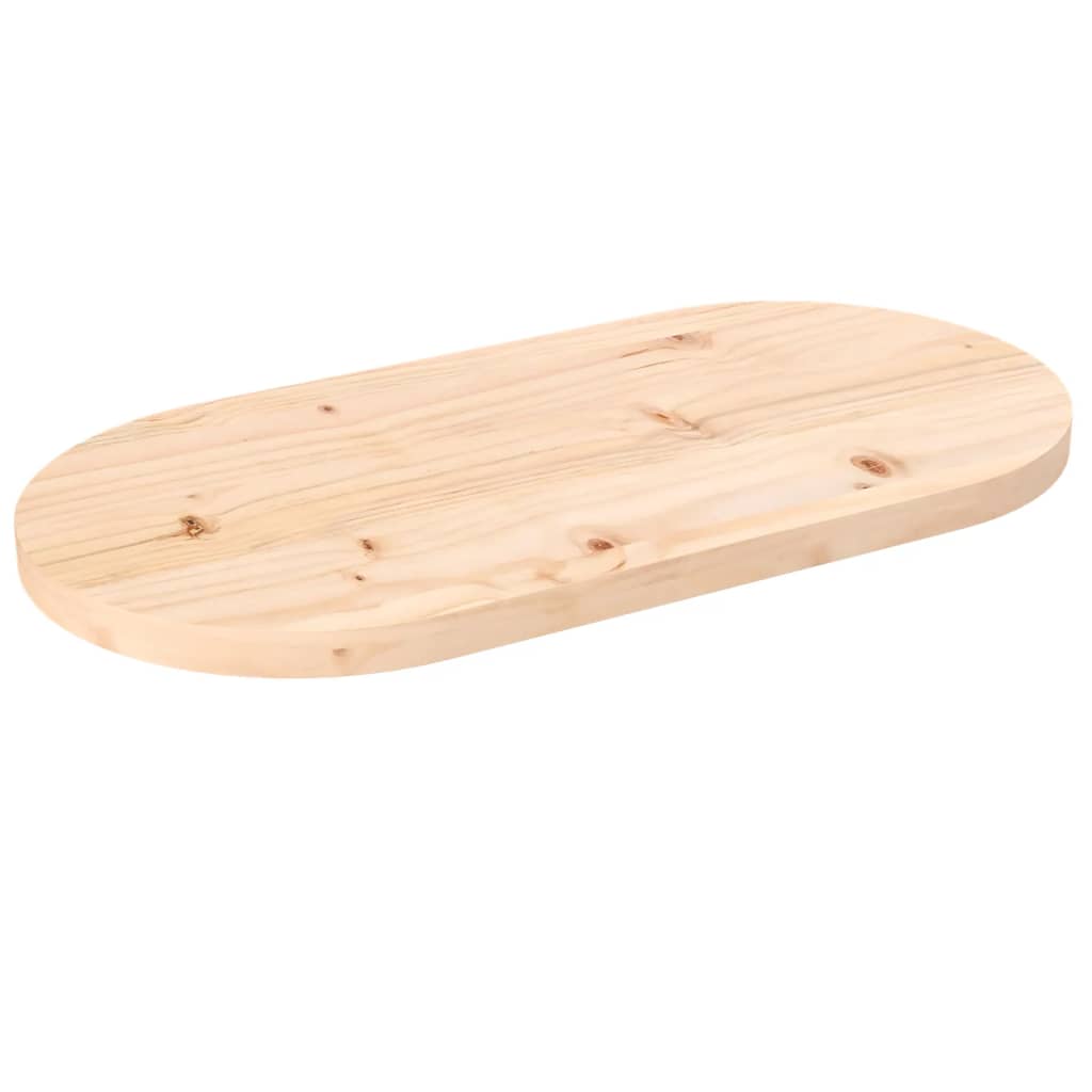 Bordplate 70x35x2,5 cm heltre furu oval