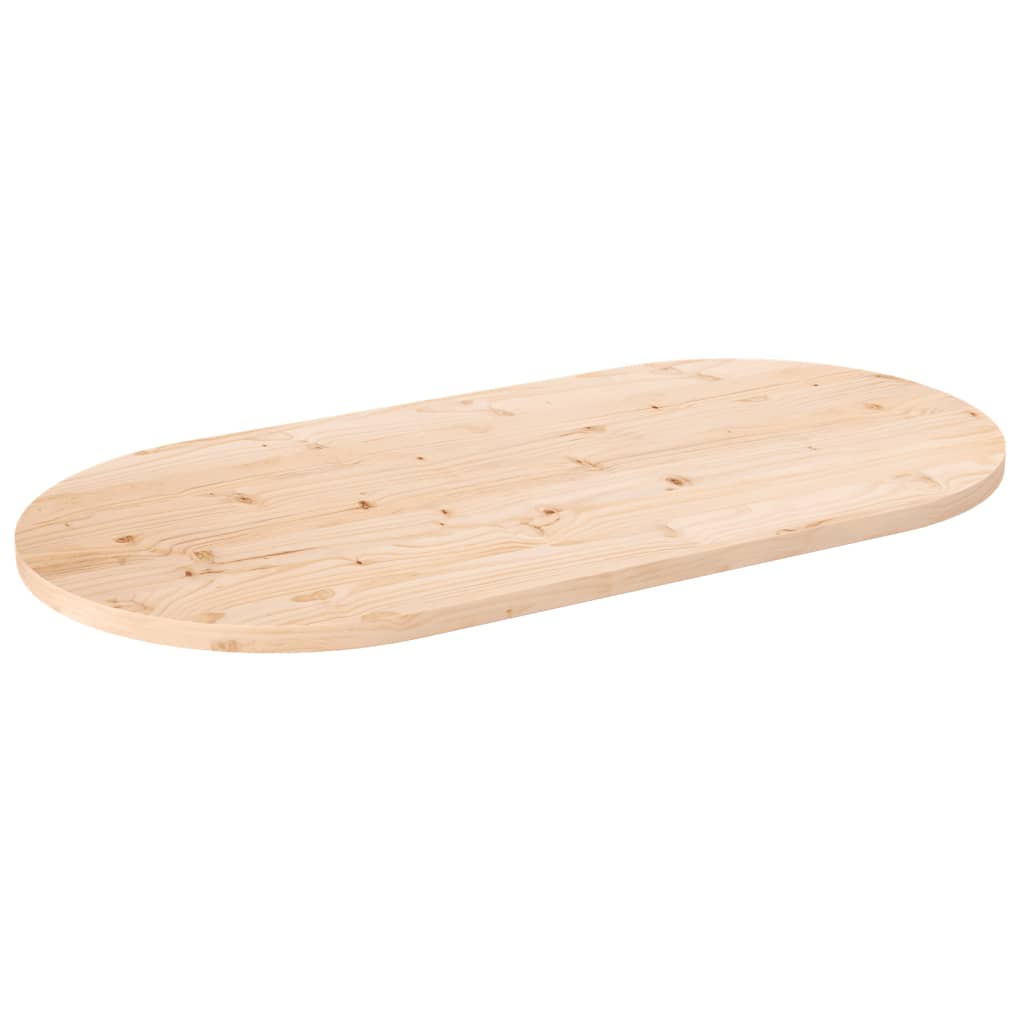 Bordplate 90x45x2,5 cm heltre furu oval