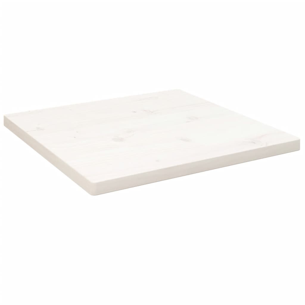 Bordplate hvit 40x40x2,5 cm heltre furu rektangulær