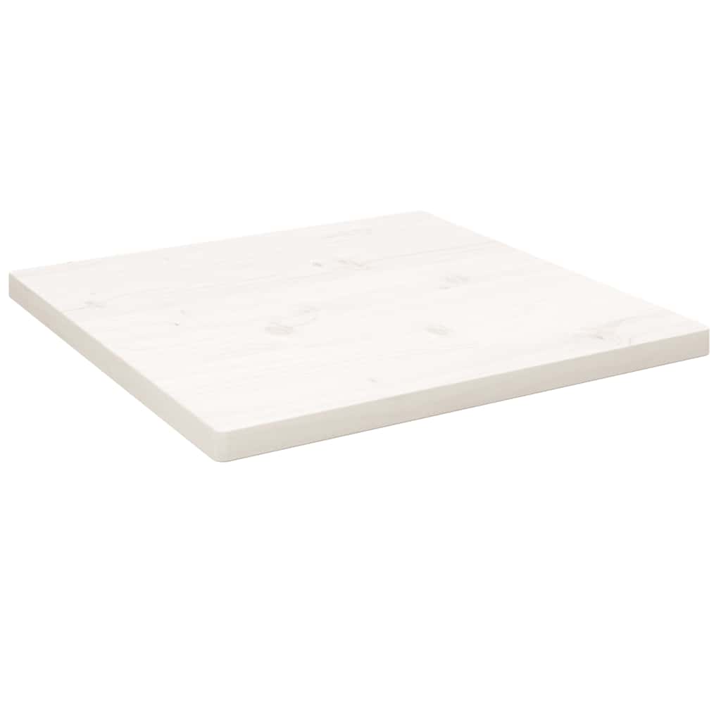 Bordplate hvit 60x60x2,5 cm heltre furu rektangulær
