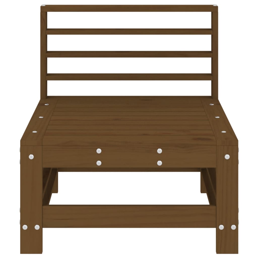 Hagemidtsofa honningbrun heltre furu