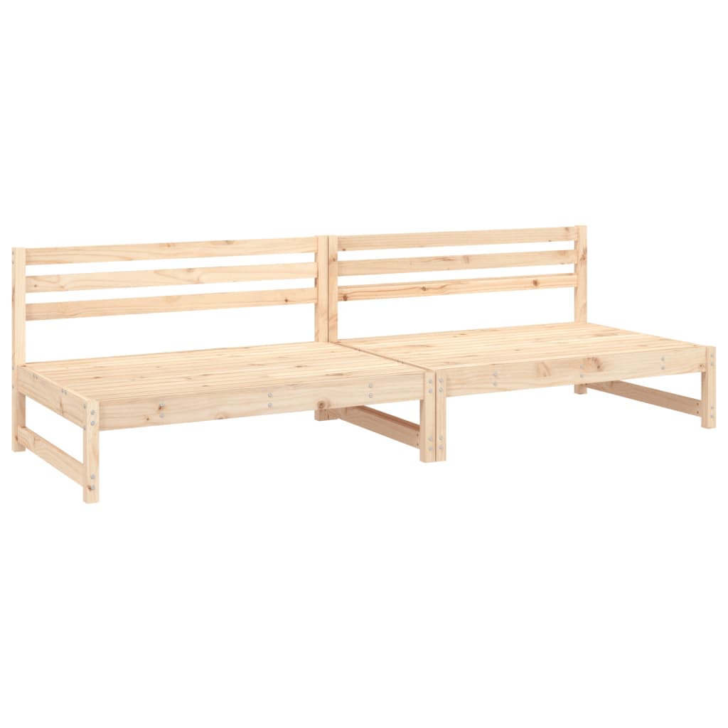 Utendørs midtsofaer 2 stk 120x80 cm heltre furu