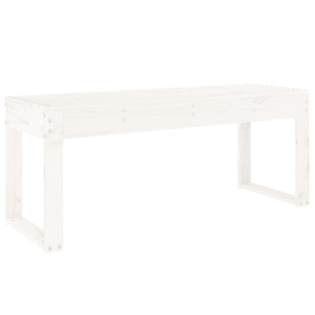 Hagebenk hvit 110x38x45 cm heltre furu