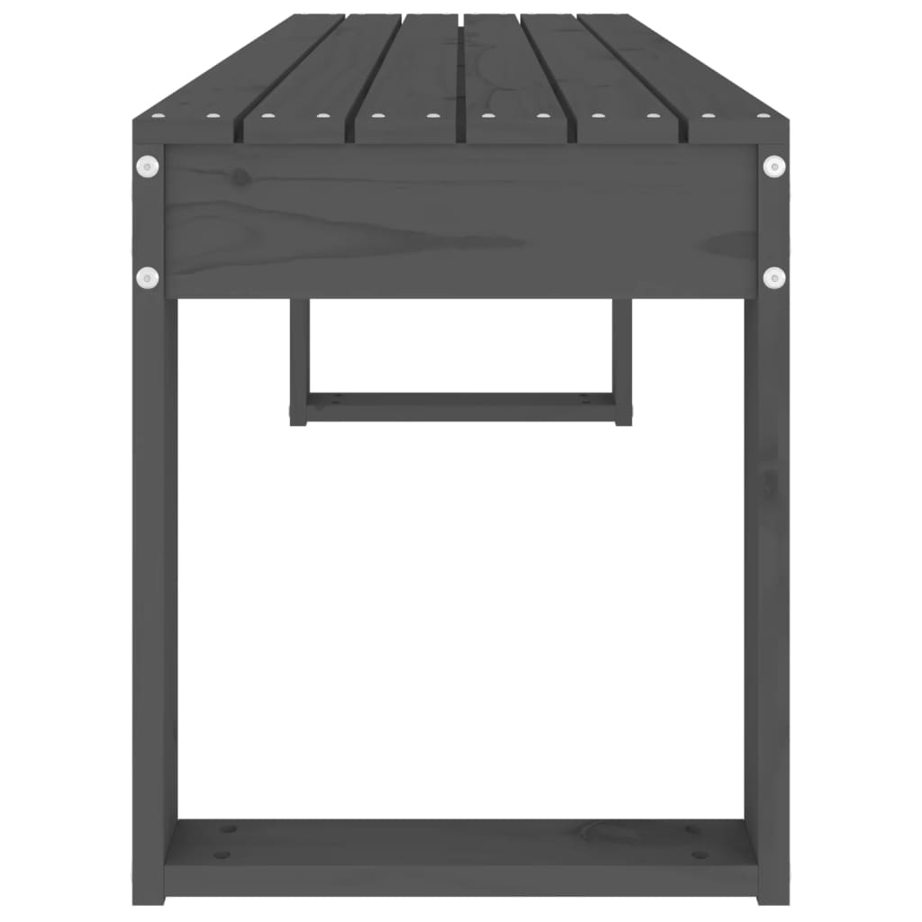 Hagebenk grå 110x38x45 cm heltre furu