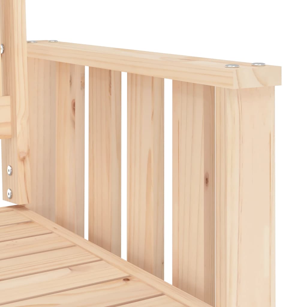 Hagebenk med bord 2-seters heltre furu