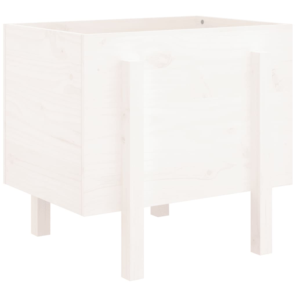 Hageplantekasse hvit 62x50x57 cm heltre furu