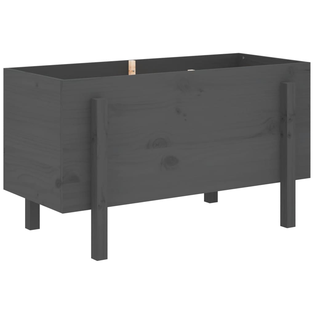 Høybed grå 101x50x57 cm heltre gran