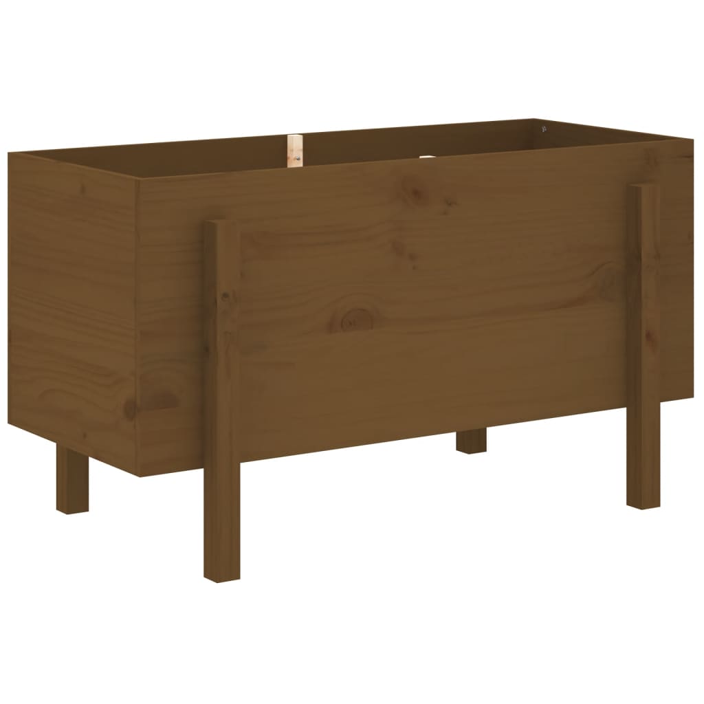 Høybed for hage honningbrun 101x50x57 cm heltre furu