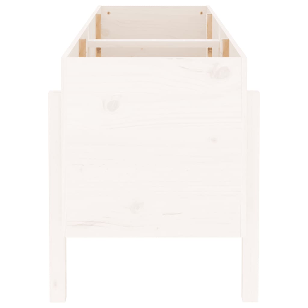 Høybed for hage hvit 160x50x57 cm heltre furu