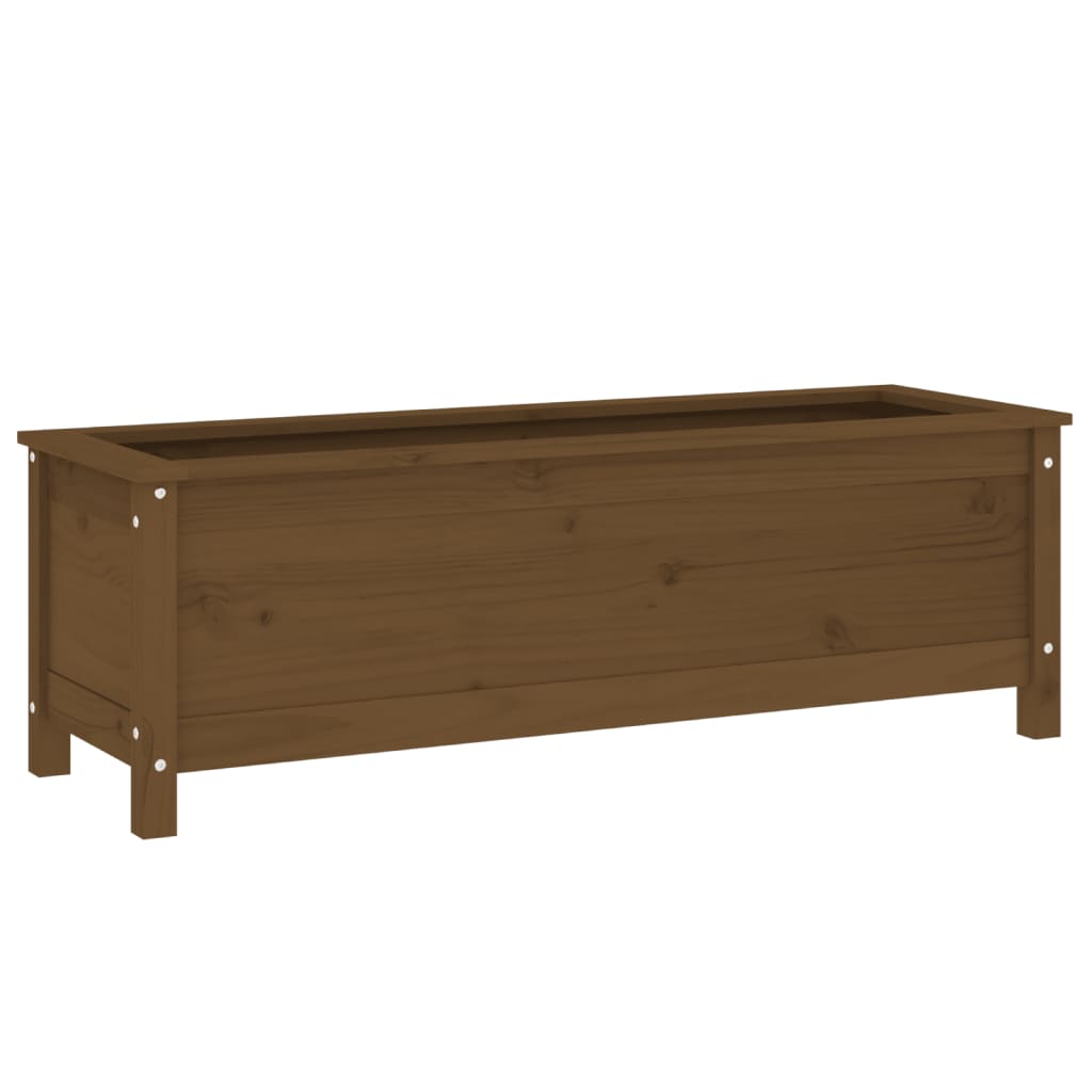 Høybed for hage honningbrun 119,5x40x39 cm heltre furu