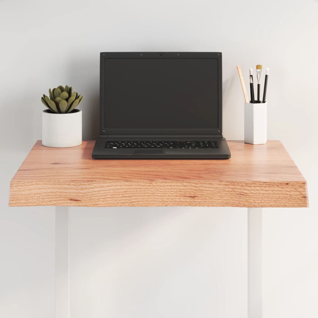 Bordplate lysebrun 60x40x(2-6)cm behandlet heltre naturlig kant