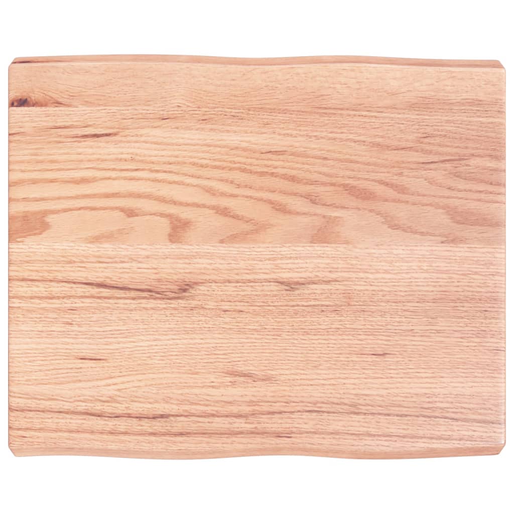 Bordplate lysebrun 60x50x(2-6)cm behandlet heltre naturlig kant