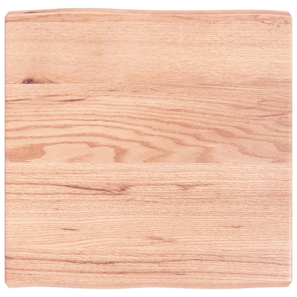 Bordplate lysebrun 60x60x(2-6)cm behandlet heltre naturlig kant