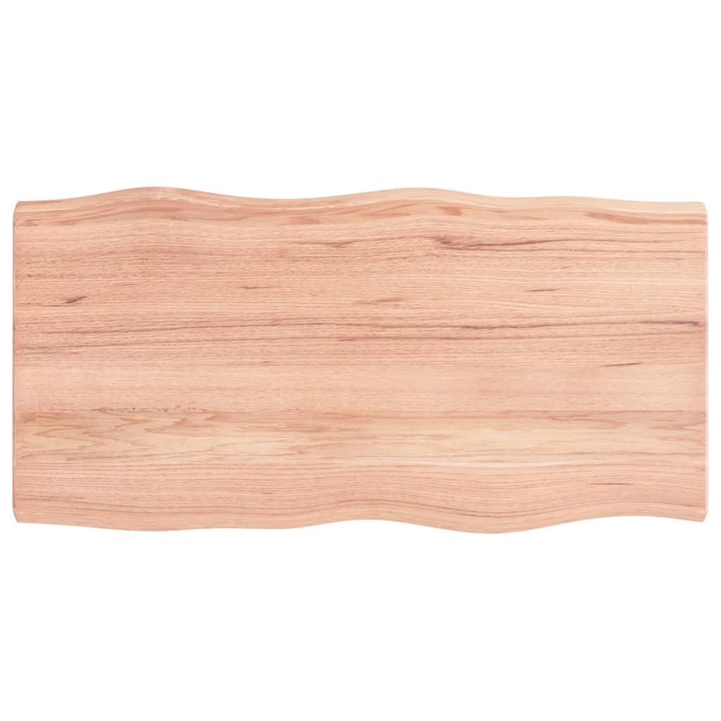 Bordplate lysebrun 100x50x(2-4)cm behandlet heltre naturlig