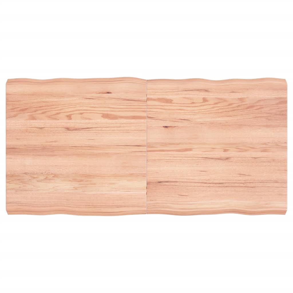 Bordplate lysebrun 120x60x(2-6)cm behandlet heltre naturlig