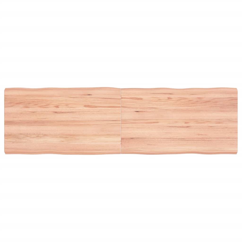 Bordplate lysebrun 140x40x(2-4)cm behandlet heltre naturlig
