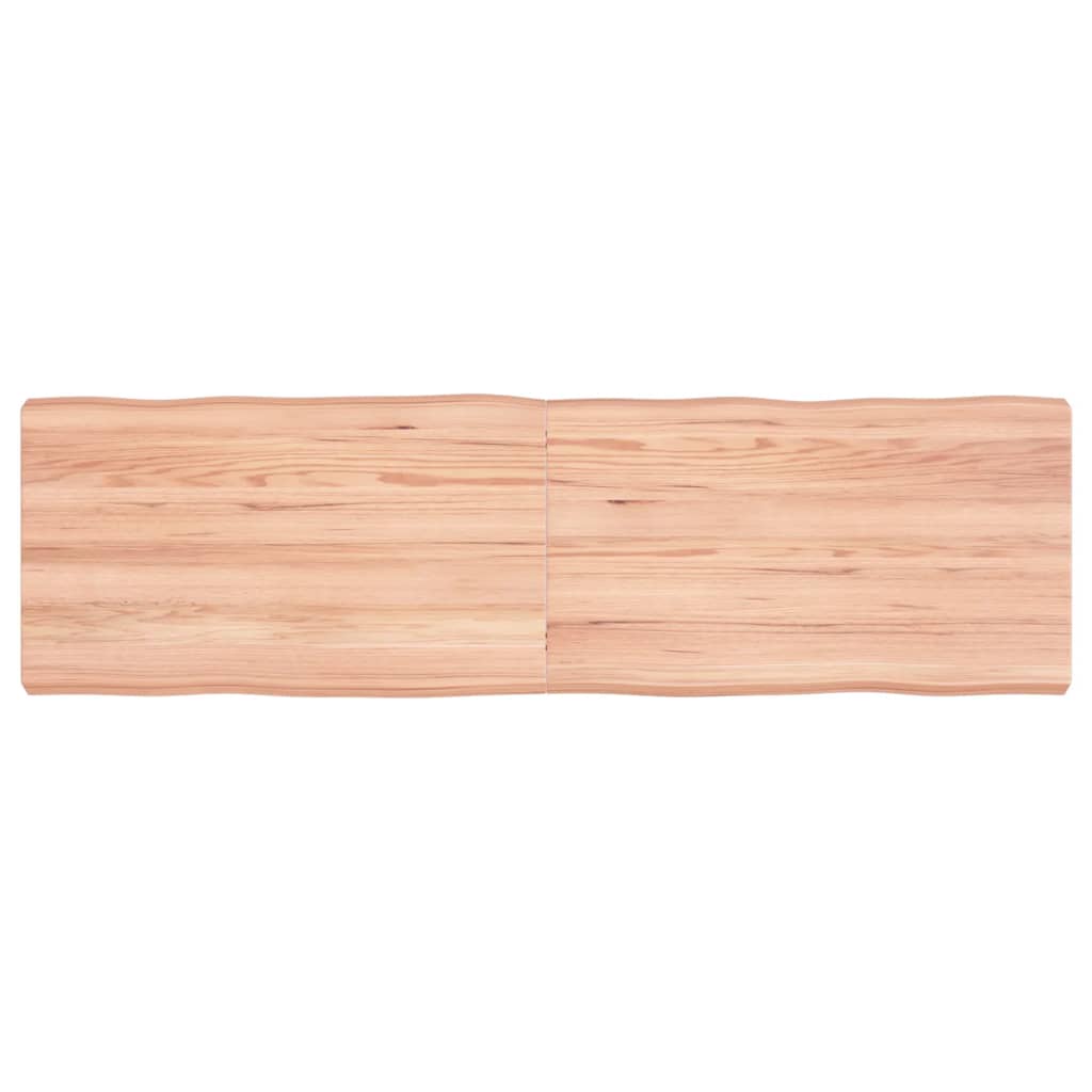 Bordplate lysebrun 140x40x(2-6)cm behandlet heltre naturlig