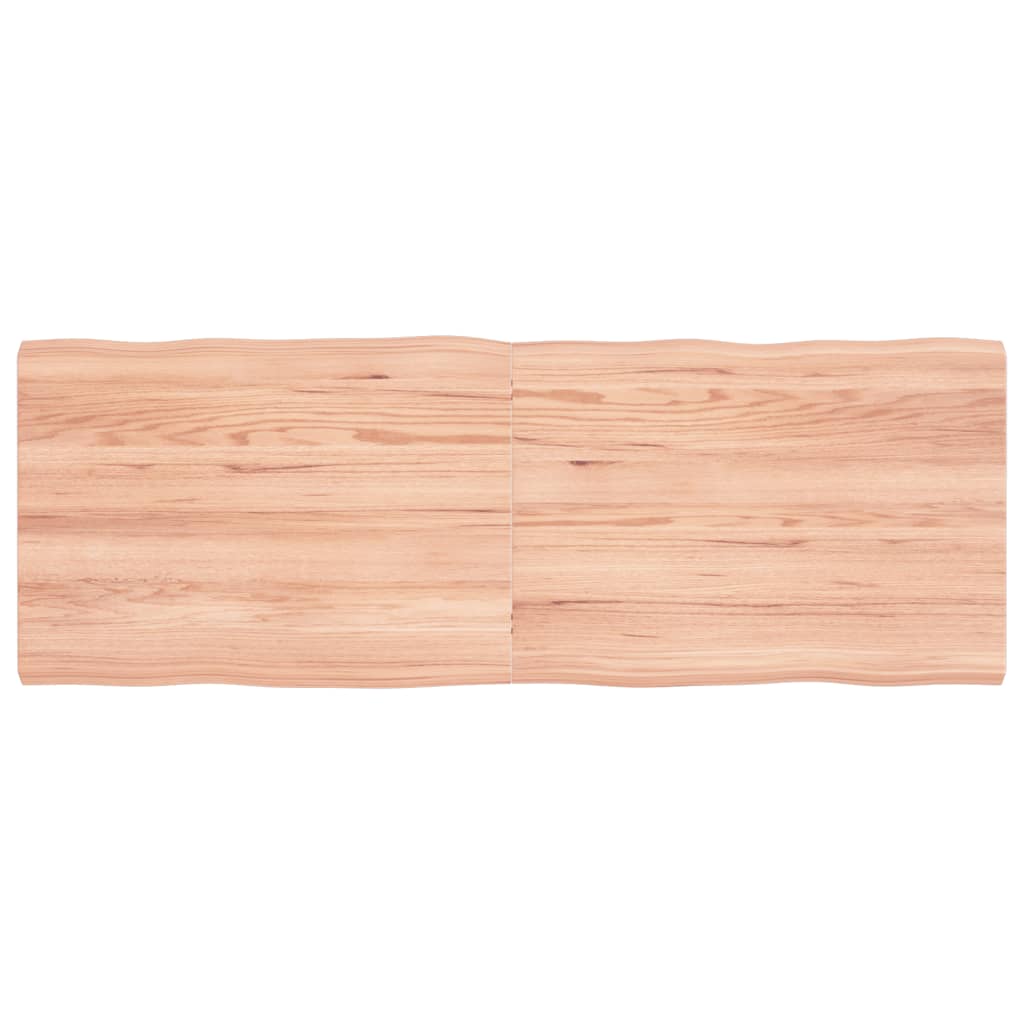 Bordplate lysebrun 140x50x(2-4)cm behandlet heltre naturlig