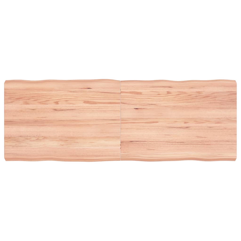 Bordplate lysebrun 140x50x(2-6)cm behandlet heltre naturlig