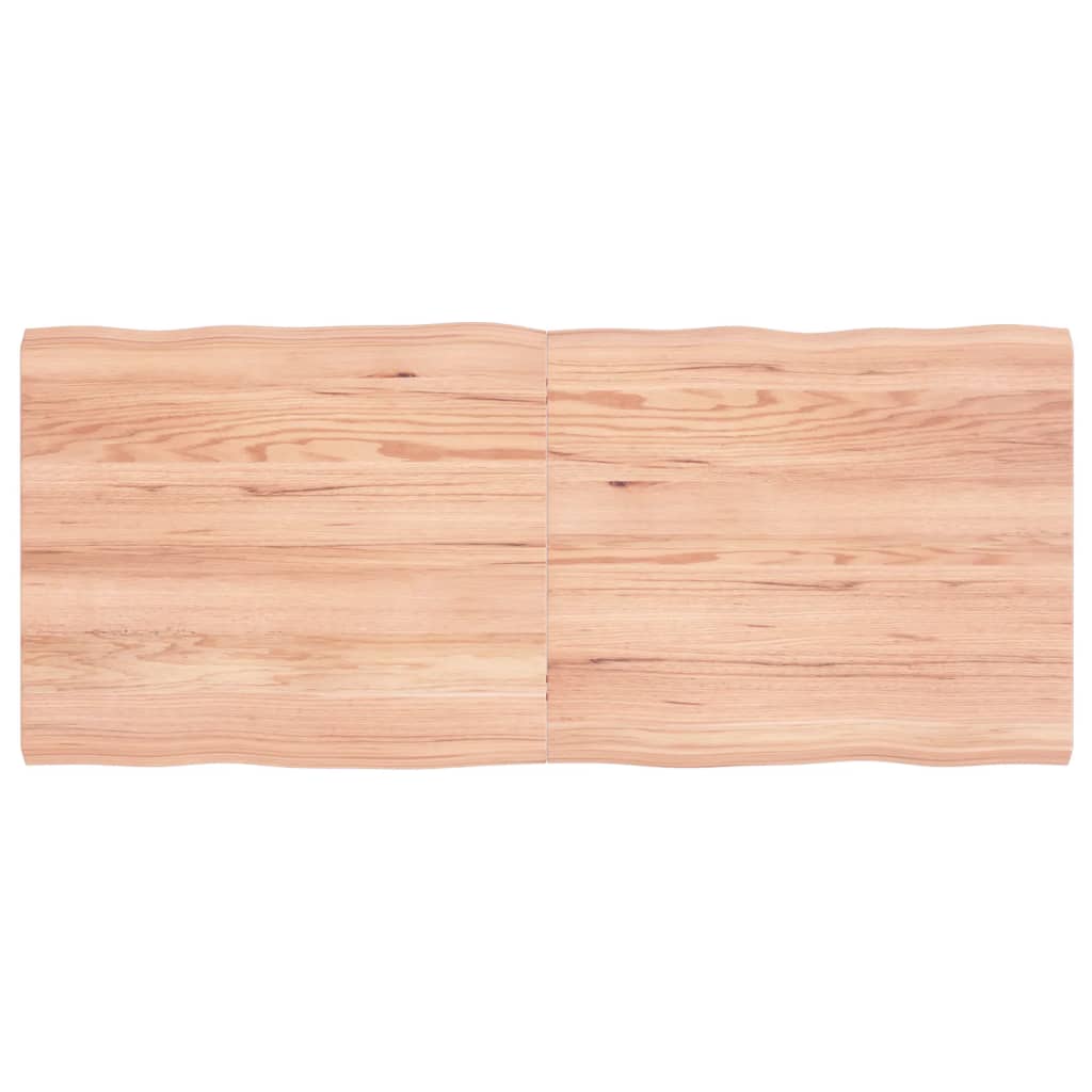 Bordplate lysebrun 140x60x(2-4)cm behandlet heltre naturlig