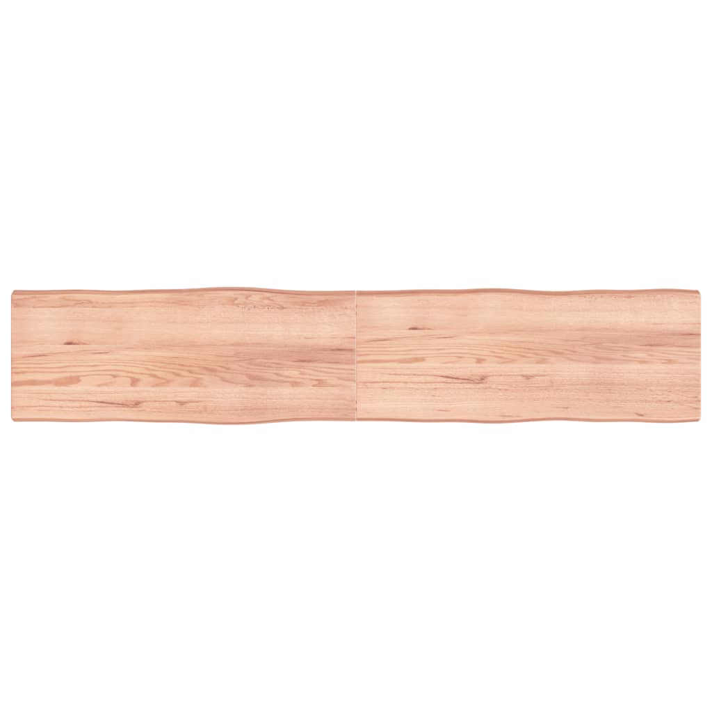 Bordplate lysebrun 200x40x(2-6)cm behandlet heltre naturlig