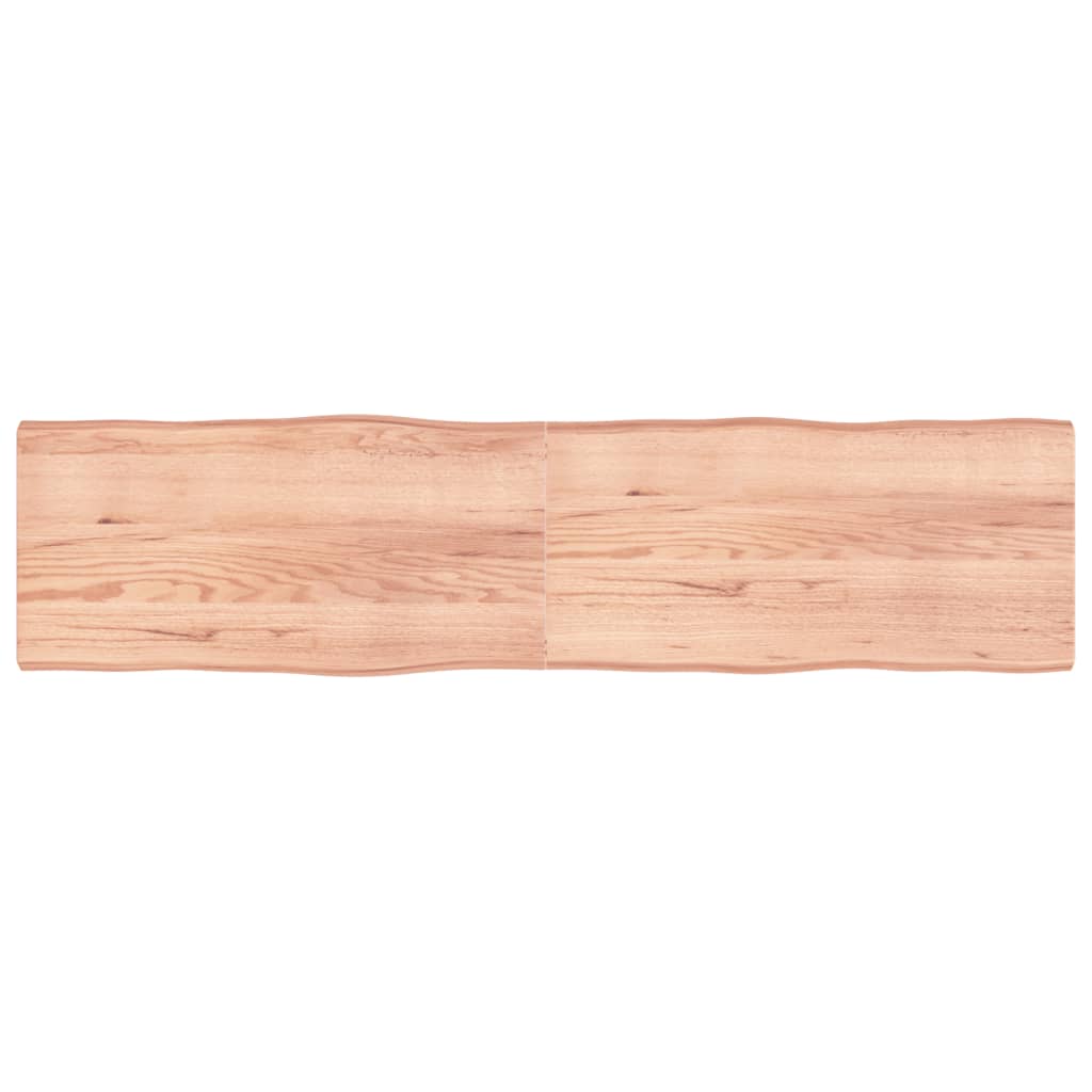 Bordplate lysebrun 200x50x(2-6)cm behandlet heltre naturlig