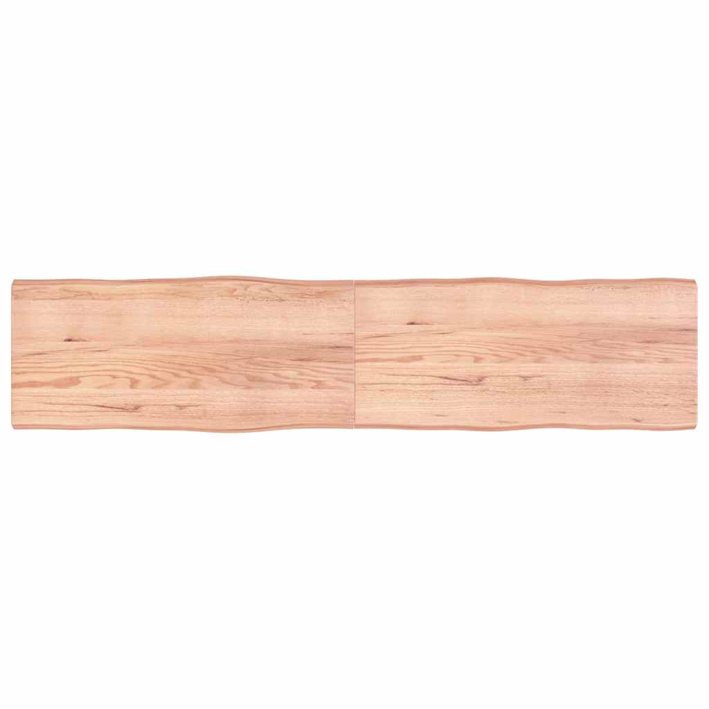 Bordplate lysebrun 220x50x(2-6)cm behandlet heltre naturlig