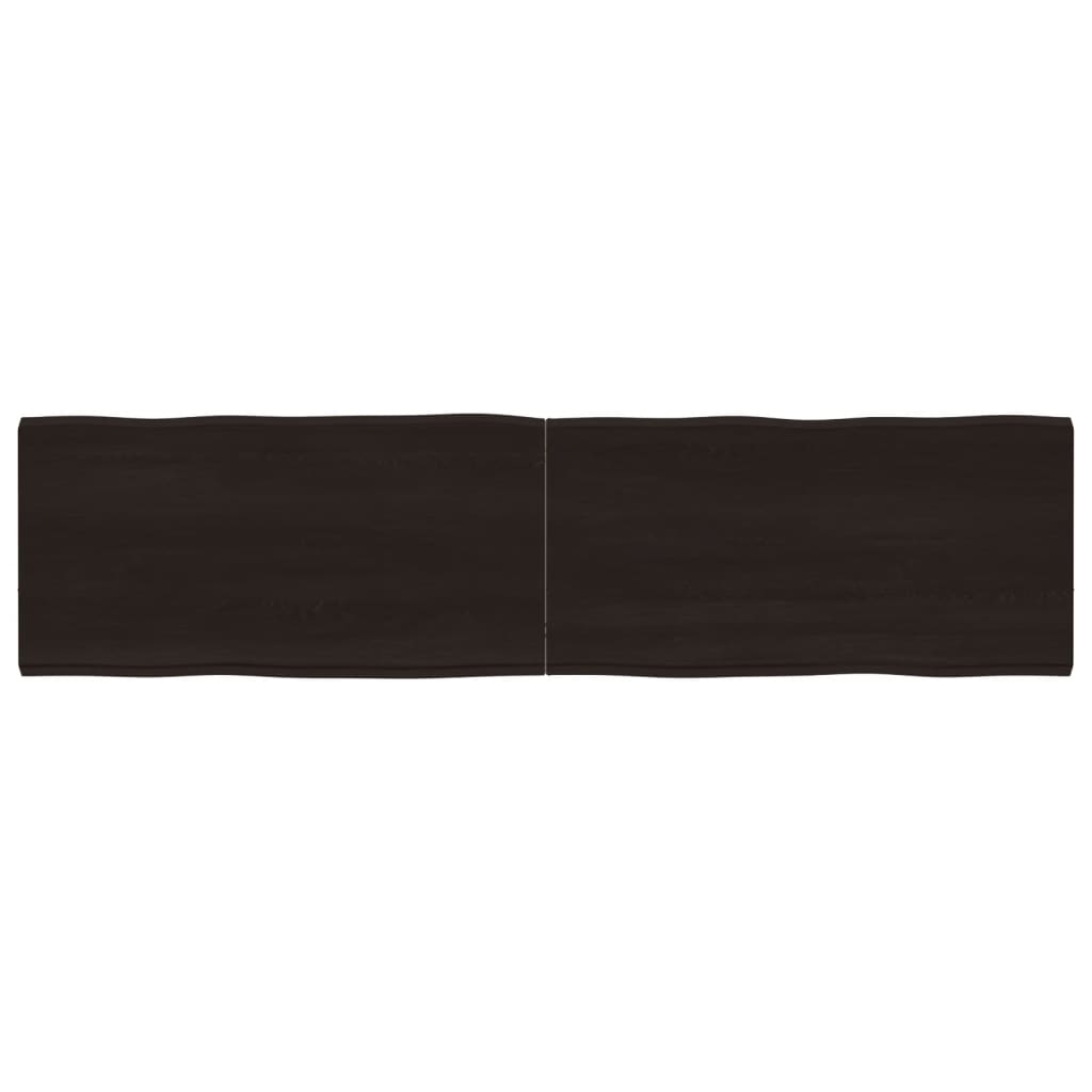 Bordplate mørkebrun 160x40x(2-4)cm behandlet heltre naturlig