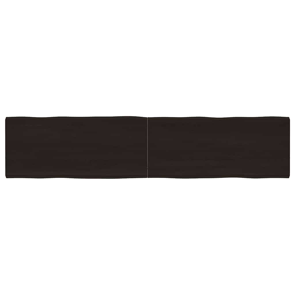 Bordplate mørkebrun 180x40x(2-4)cm behandlet heltre naturlig