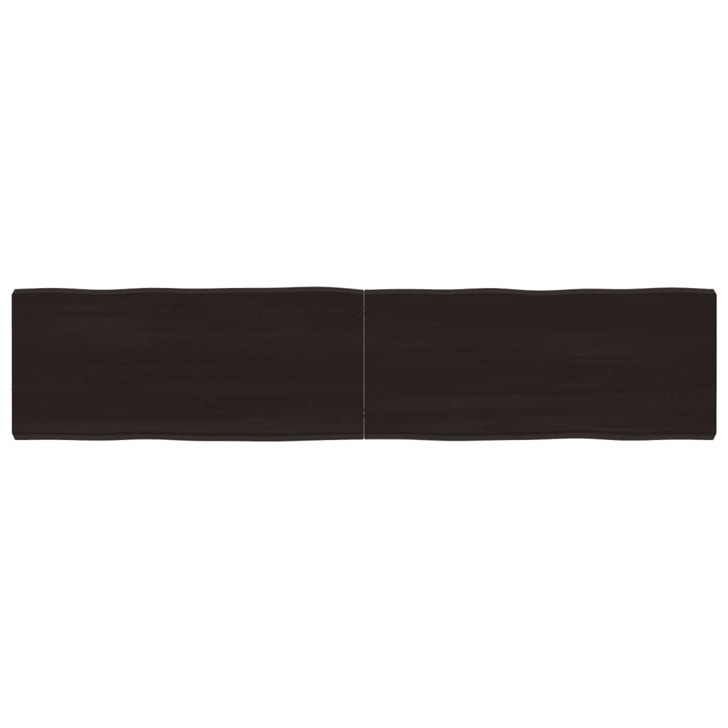 Bordplate mørkebrun 180x40x(2-6)cm behandlet heltre naturlig