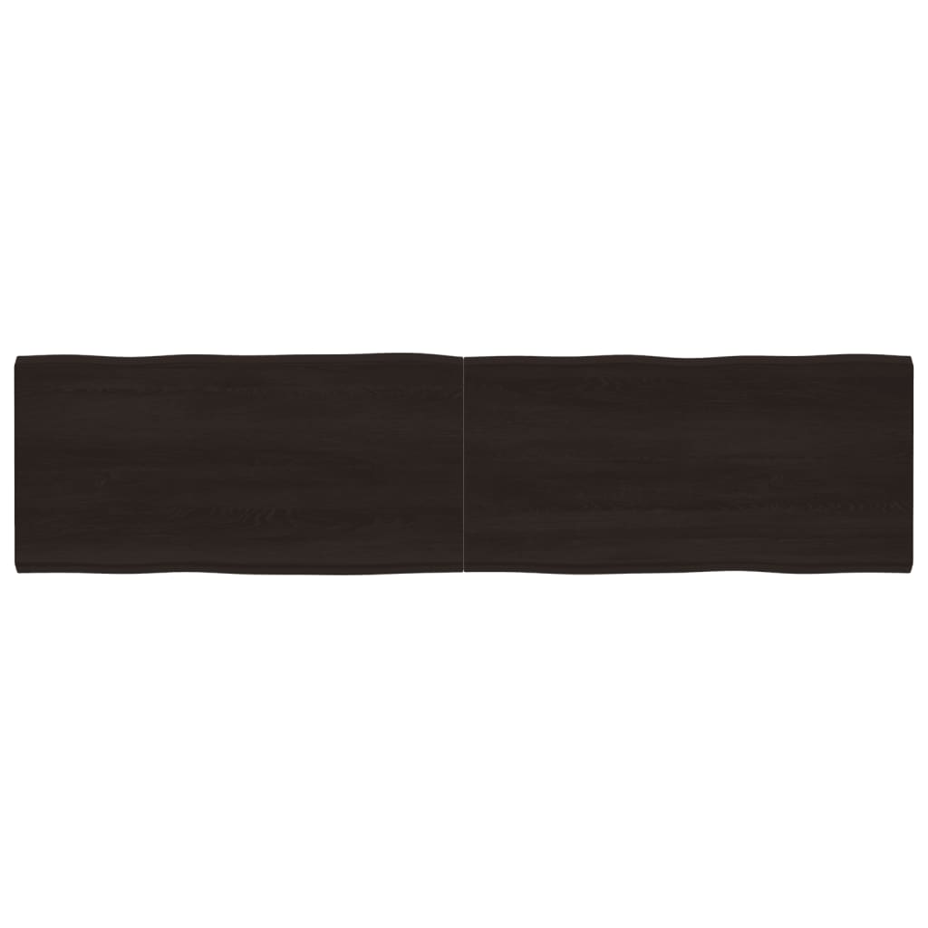 Bordplate mørkebrun 200x50x(2-6)cm behandlet heltre naturlig